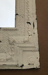 Vintage Decorative Salvaged Tin Ceiling Shabby 23×29 Metal Mirror Old 1719-25B