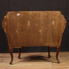 Small Venetian commode in wood furniture inlaid dresser 3 drawers 20th century