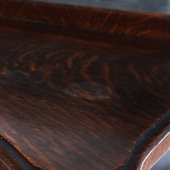 RJ Horner (attr.) Figural Oak Server, Griffins & Full Serpentine Glass