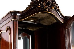 Antique Display Cabinet/Curio LOUIS XV STYLE ETAGERE 19th century W/ Light.