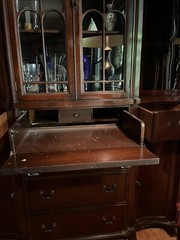 Beautiful 1940’s Antique Mahogany China Cabinet with secretary Desk