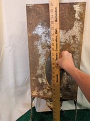 Antique Hoosier Cabinet Metal Flour Bin Sifter Crank Glass Window Vtg Patina