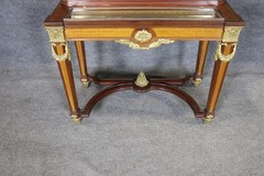 Bronze Mounted French Louis XVI Style Vitrine Display Cabinet
