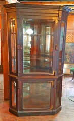 VICTORIAN EASTLAKE CHERRY CORNER CUPBOARD