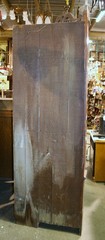 Primitive Pine Square Nailed Corner China Cabinet Cupboard 1Door 3Drw Crown OLD