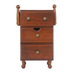 Vintage Storage Cabinet, 3-tier Storage Cabinet, Storage Box With Drawers Brown