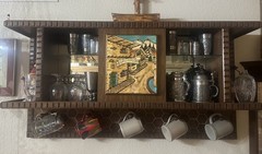 Hand-Carved Wooden Bar Wall Unit – German Black Forest Style-Gasthaus
