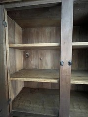 Antique Wood Country Farmhouse Cupboard Step Back Cabinet Hutch Primitive