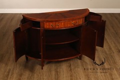 Ethan Allen Mahogany Newport Collection Demilune Cabinet Console