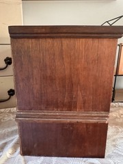 Antique Mahogany 2 Drawer Tabletop Correspondence Cabinet Desk Chest c1900 Wood
