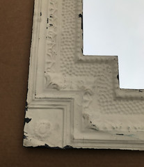 Vintage Decorative Salvaged Tin Ceiling Shabby 23×29 Metal Mirror Old 1719-25B