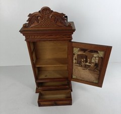 Gorgeous Large Medicine Apothecary Cabinet gorgeous Pediment Beveled glass mirro