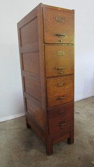 Antique Oak File Cabinet Cupboard Rare Weis