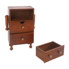 Vintage Storage Cabinet, 3-tier Storage Cabinet, Storage Box With Drawers Brown