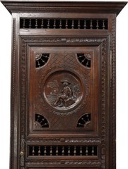 Antique French Brittany Cabinet from 1890, Chestnut Wood