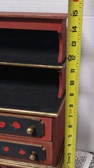 Vintage Salesman’s Sample Wood Hutch Buffet / Doll Sized 15″ Country Folk Art