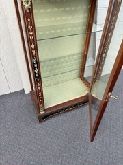 66959 Fancy Inlaid Decorator Curio China Cabinet with Bronze Ormalu