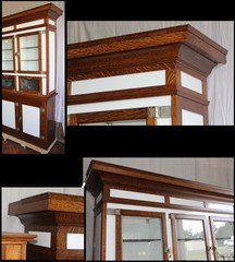 Humidor Opal Glass Tiger Oak HUMID-A-GAR Apothecary Display Cabinet GermanSilver