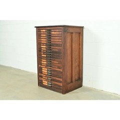 Antique Oak Architect’s Blueprint Flat File Cabinet by Hamilton, Circa 1900