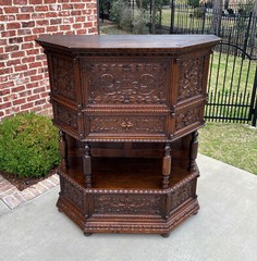 Antique French Vestry Cabinet Sacristy Altar Vestment Wine Cabinet Bar Catholic