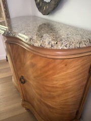Beautiful Large Bernhardt Brand China Hutch with Granite Top
