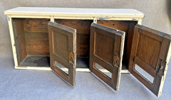 Antique french maiboxes early 1900’s painted wood furniture cabinet