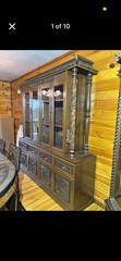 Antique Vintage Asian Oriental hutch China cabinet
