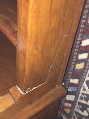 HANDMADE FRENCH PROVINCIAL FRUITWOOD PEWTER CUPBOARD C. 1810