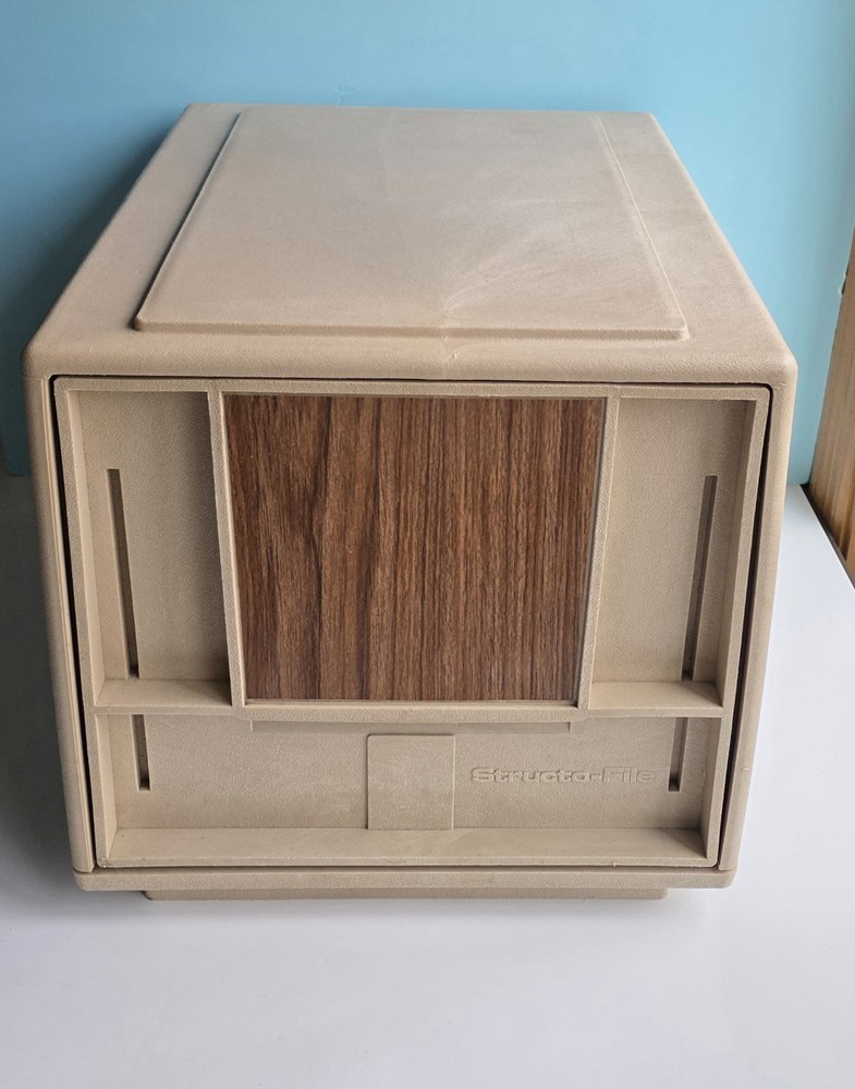 70’s STACKABLE Plastic Structo-File Vintage MCM File Cabinet