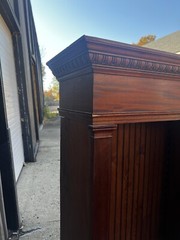 WOW vintage antique mahogany post Office work cabinet 83” L x 101” H x 15.5” D