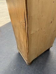 Antique Style Primitive Pine Pie Safe Cupboard – Punched Tin – Dovetail – w/ Key