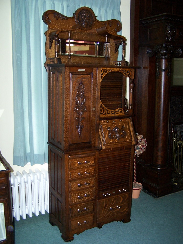 ANTIUQE OAK DENTAL CABINET