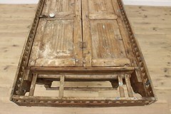 Indian Antique Carved & Painted Giant 9′ Granary Cabinet #52037