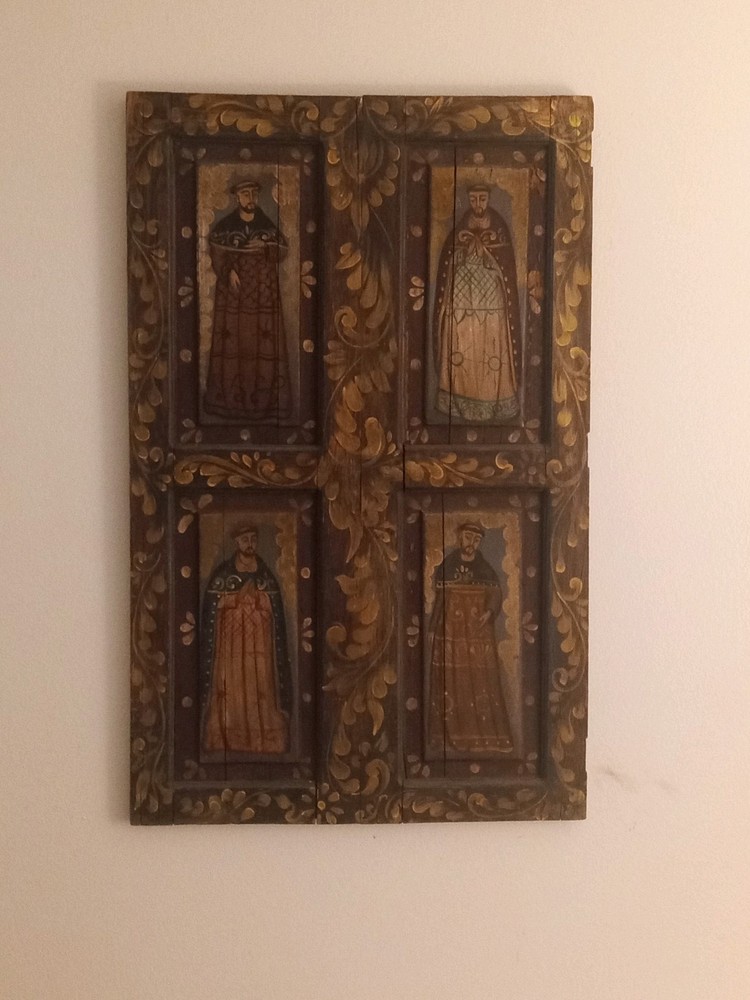 19th Century / Artisan Made Artes De Mexico Comoda De Apostles Retablos Cabinet