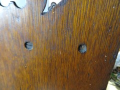 ANTIQUE ENGLISH HAND CARVED HANGING WOODEN WALL SHELF MEDICINE CABINET