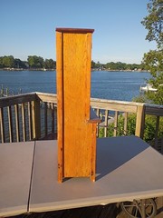 Antique Child’s size Wooden Step Back Cupboard Cabinet