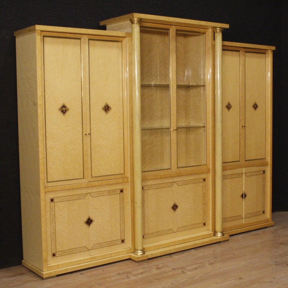 Bookcase Italian cabinet showcase antique style living room 900 furniture wood
