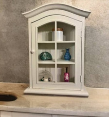 Wall Mount/Stand Curio Spice Trinket Cabinet Apothecary Shelf Cottage 20x15x6