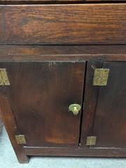 Antique Chestnut Tin Punched Brass Panel Large Wooden Pie Safe Cabinet – Pick Up