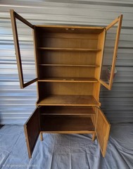 Shaker Style Hutch mcm mid century Classic Lines Vintage Maple Finish