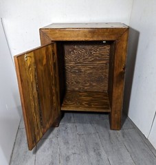 Vintage Handcrafted Rustic Farmhouse Reclaimed Wood Kitchen Bedside Cabinet Door
