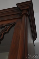 72383: JOHN WIDDICOMB Vintage Walnut Gothic Design Breakfront Display Bookcase