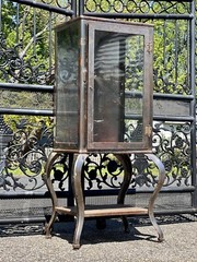 Antique industrial medical dental cabinet