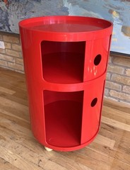 1970 Kartell Componibili Space Age Plastic Storage Unit Side Table Vtg Italy Mcm