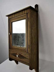 Art Deco Kitchen Apothecary Medicine Bathroom Wall Cabinet Beveled Glass Mirror