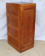 Antique Quarter Sawn Oak Office Cabinet – Single Door – adjustable shelf