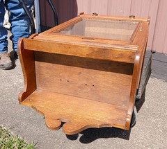 Antique Wall Hanging Barber Cabinet Quarter Sawn Oak Frank S Betz Co Chicago USA
