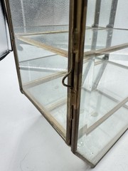 Mid Century Hollywood Regency Small Glass Cabinet Showcase Bathroom Display