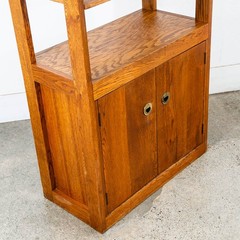 Mid Century Modern Room Divider Wall Unit Oak Freestanding Modular Shelving Mcm