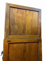 Antique Korean Hardwood Moon Face 4 Door Wedding Cabinet Armoire